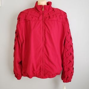 Vintage Red Teddi Track Suit Jacket 80's NWT